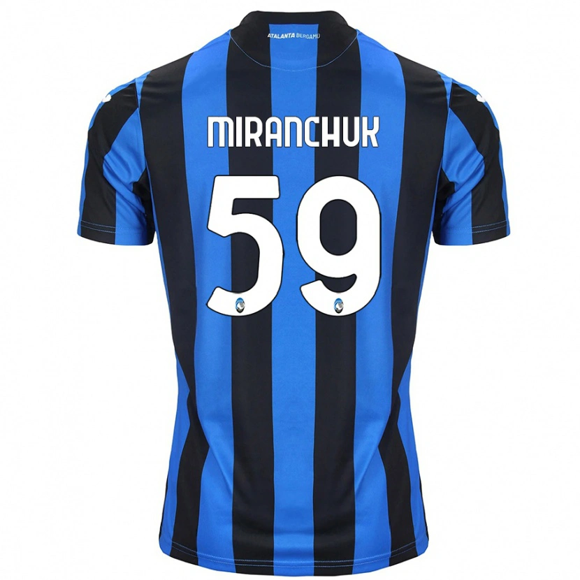 Danxen Kinder Aleksey Miranchuk #59 Blau Schwarz Heimtrikot Trikot 2024/25 T-Shirt Schweiz