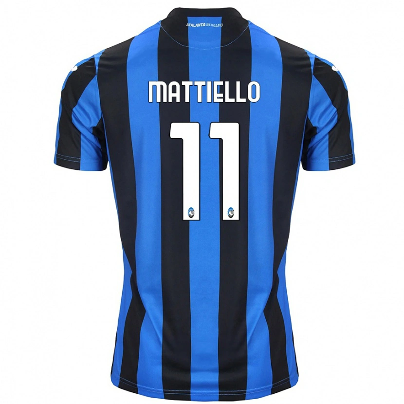 Danxen Kinder Federico Mattiello #11 Blau Schwarz Heimtrikot Trikot 2024/25 T-Shirt Schweiz