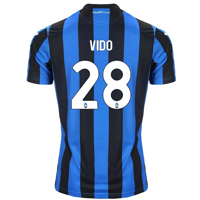 Danxen Kinder Luca Vido #28 Blau Schwarz Heimtrikot Trikot 2024/25 T-Shirt Schweiz