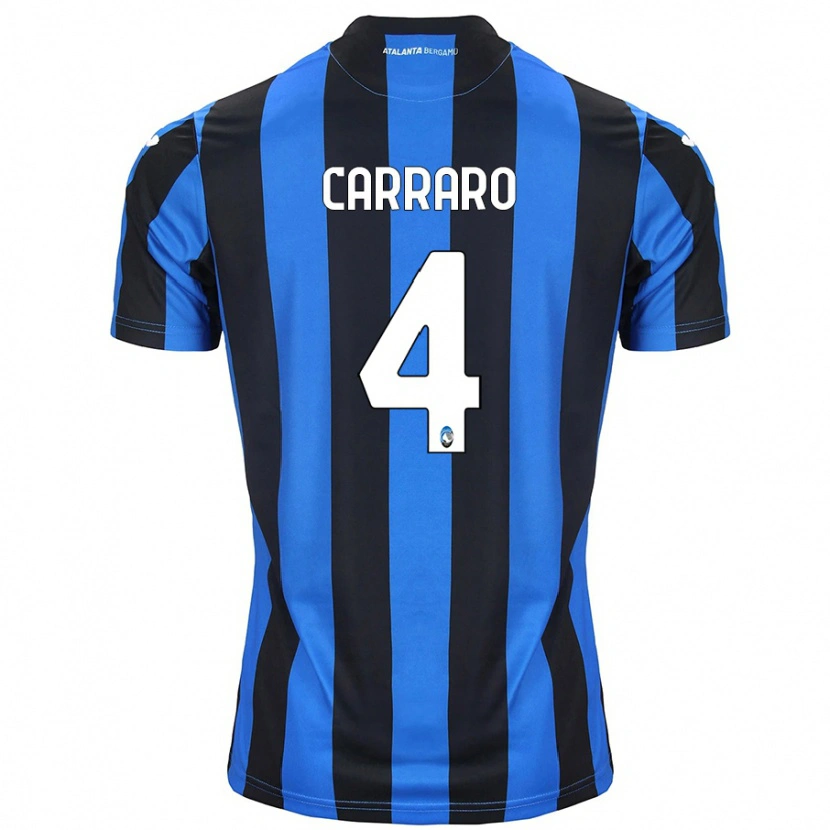 Danxen Kinder Marco Carraro #4 Blau Schwarz Heimtrikot Trikot 2024/25 T-Shirt Schweiz