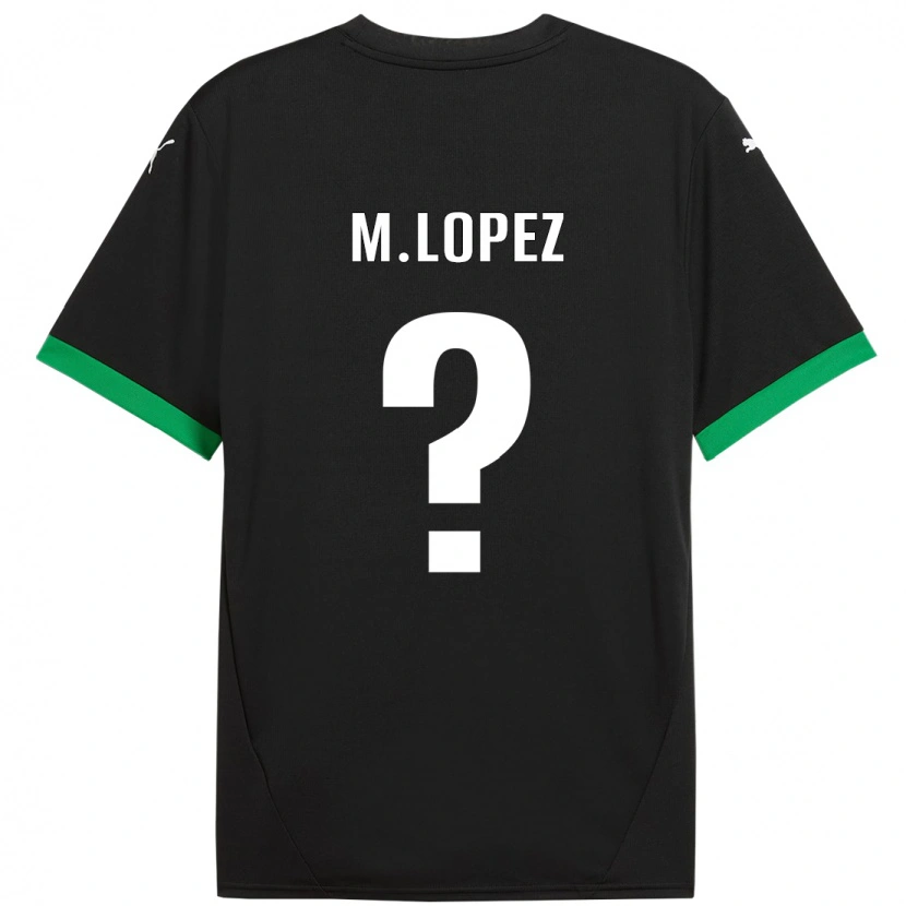 Danxen Kinder Maxime López #0 Schwarz Dunkelgrün Heimtrikot Trikot 2024/25 T-Shirt Schweiz