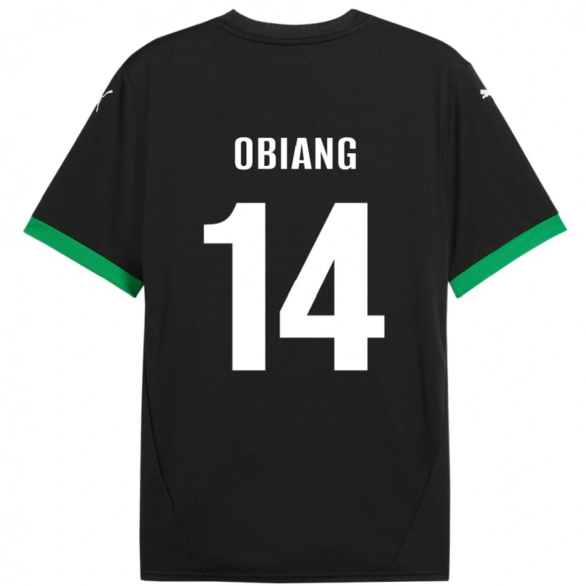 Danxen Kinder Pedro Obiang #14 Schwarz Dunkelgrün Heimtrikot Trikot 2024/25 T-Shirt Schweiz