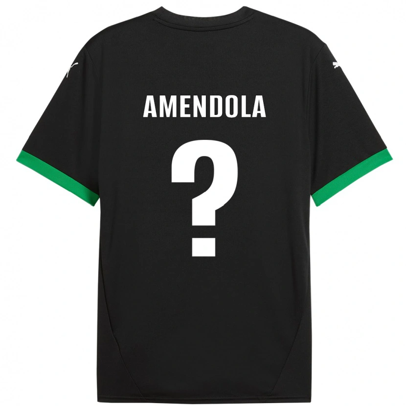 Danxen Kinder Catello Amendola #0 Schwarz Dunkelgrün Heimtrikot Trikot 2024/25 T-Shirt Schweiz