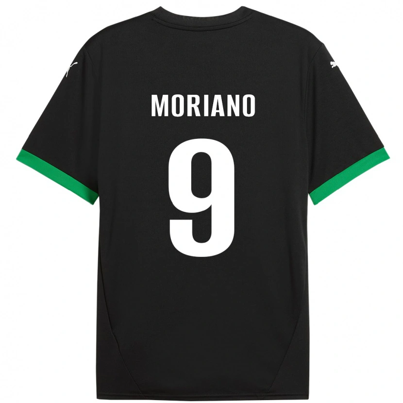 Danxen Kinder Andrea Moriano #9 Schwarz Dunkelgrün Heimtrikot Trikot 2024/25 T-Shirt Schweiz