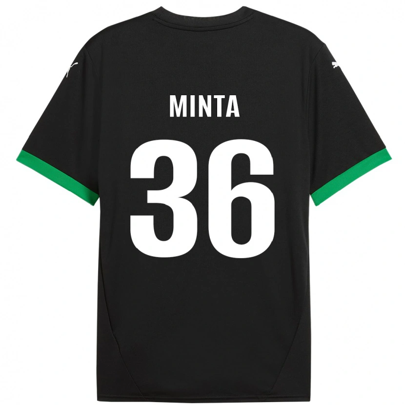 Danxen Kinder Amoako Minta #36 Schwarz Dunkelgrün Heimtrikot Trikot 2024/25 T-Shirt Schweiz