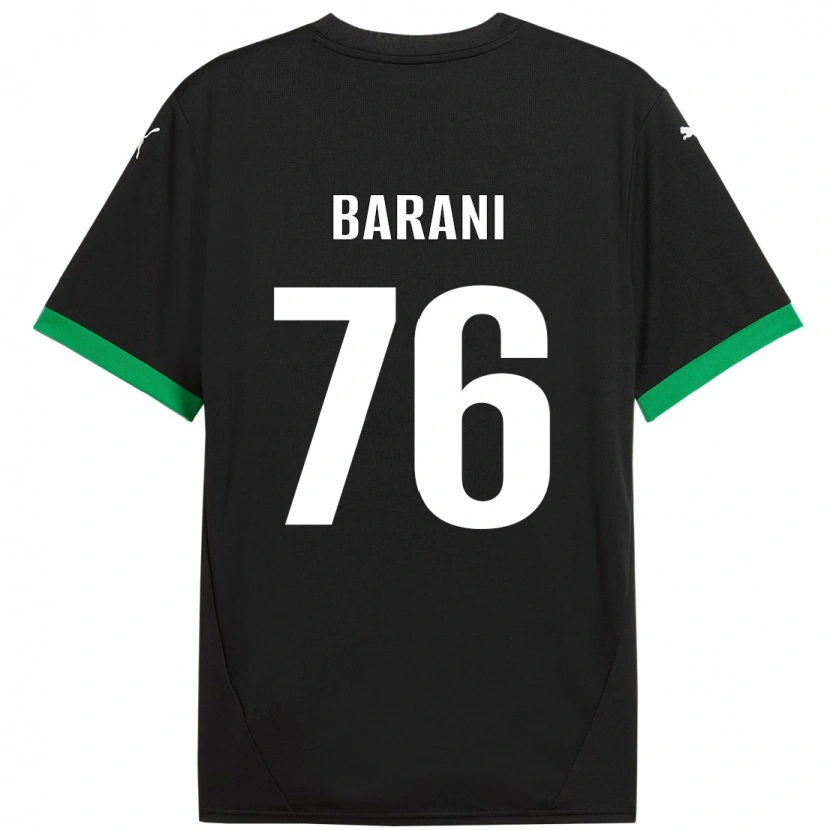 Danxen Kinder Luca Barani #76 Schwarz Dunkelgrün Heimtrikot Trikot 2024/25 T-Shirt Schweiz