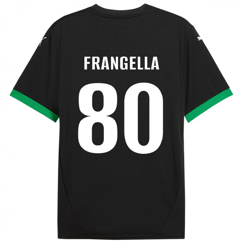 Danxen Kinder Christian Frangella #80 Schwarz Dunkelgrün Heimtrikot Trikot 2024/25 T-Shirt Schweiz