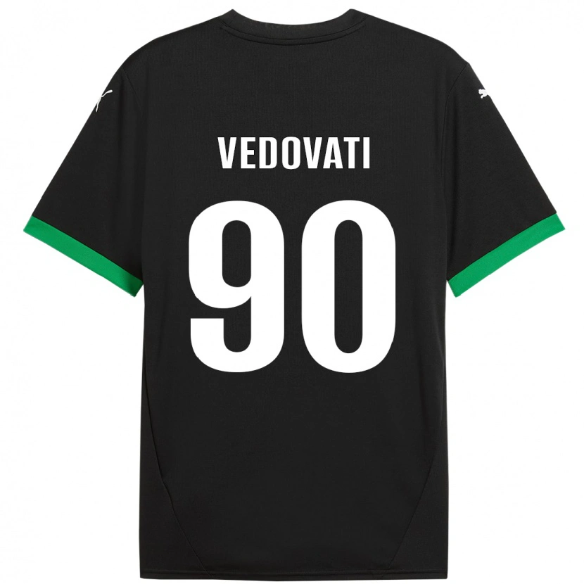 Danxen Kinder Gabriele Vedovati #90 Schwarz Dunkelgrün Heimtrikot Trikot 2024/25 T-Shirt Schweiz