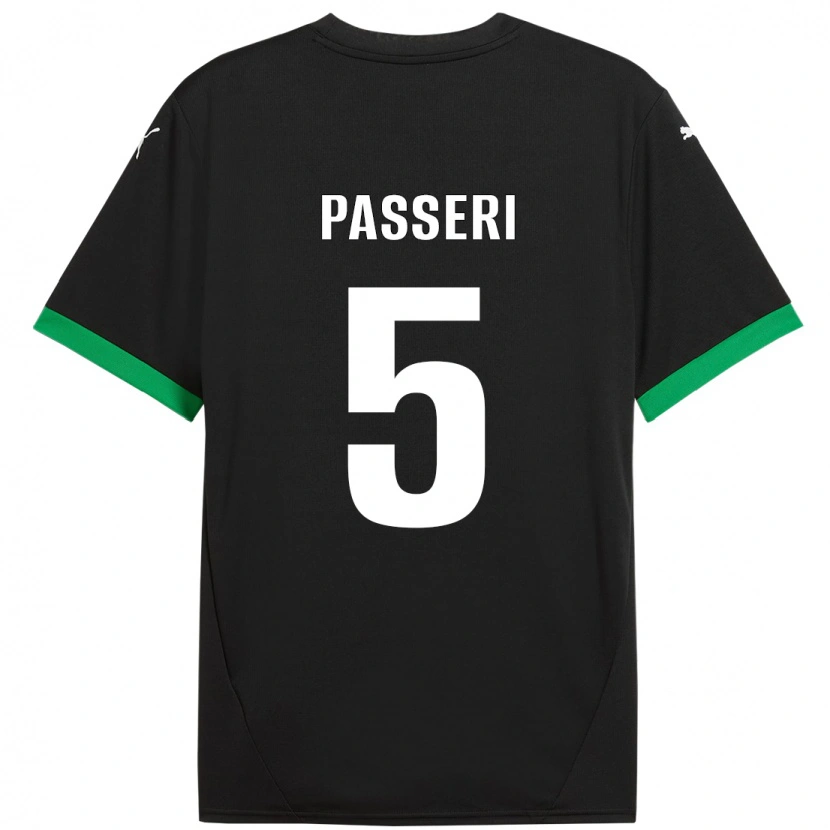 Danxen Kinder Angela Passeri #5 Schwarz Dunkelgrün Heimtrikot Trikot 2024/25 T-Shirt Schweiz