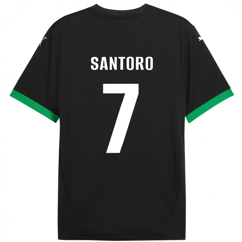 Danxen Kinder Erika Santoro #7 Schwarz Dunkelgrün Heimtrikot Trikot 2024/25 T-Shirt Schweiz