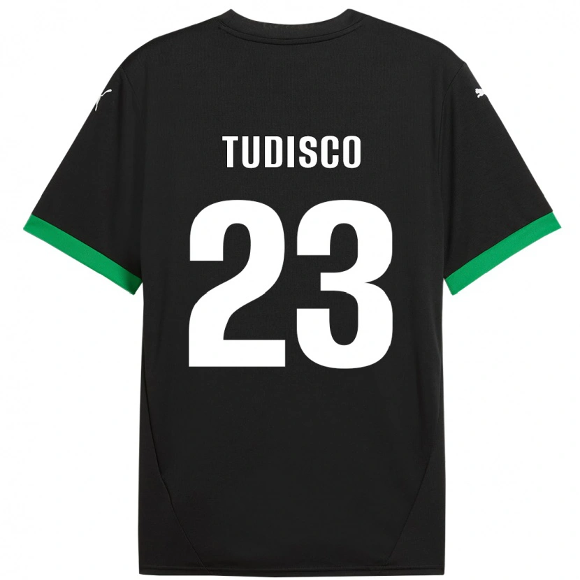 Danxen Kinder Giorgia Tudisco #23 Schwarz Dunkelgrün Heimtrikot Trikot 2024/25 T-Shirt Schweiz