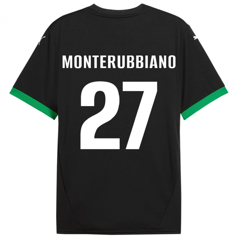 Danxen Kinder Valeria Monterubbiano #27 Schwarz Dunkelgrün Heimtrikot Trikot 2024/25 T-Shirt Schweiz