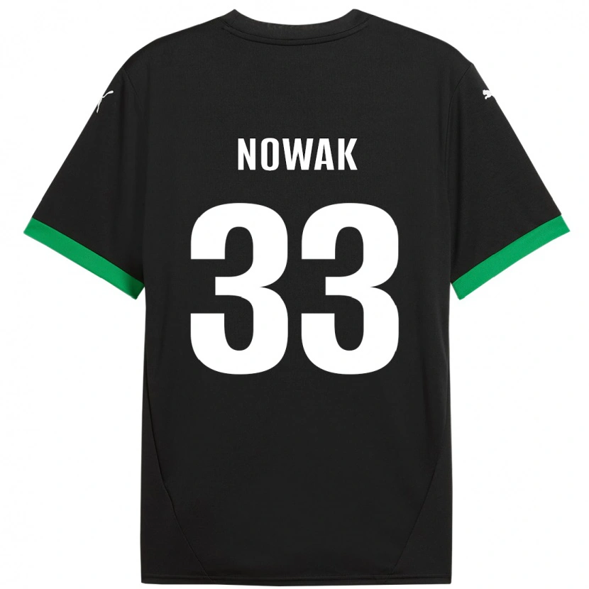 Danxen Kinder Julie Nowak #33 Schwarz Dunkelgrün Heimtrikot Trikot 2024/25 T-Shirt Schweiz