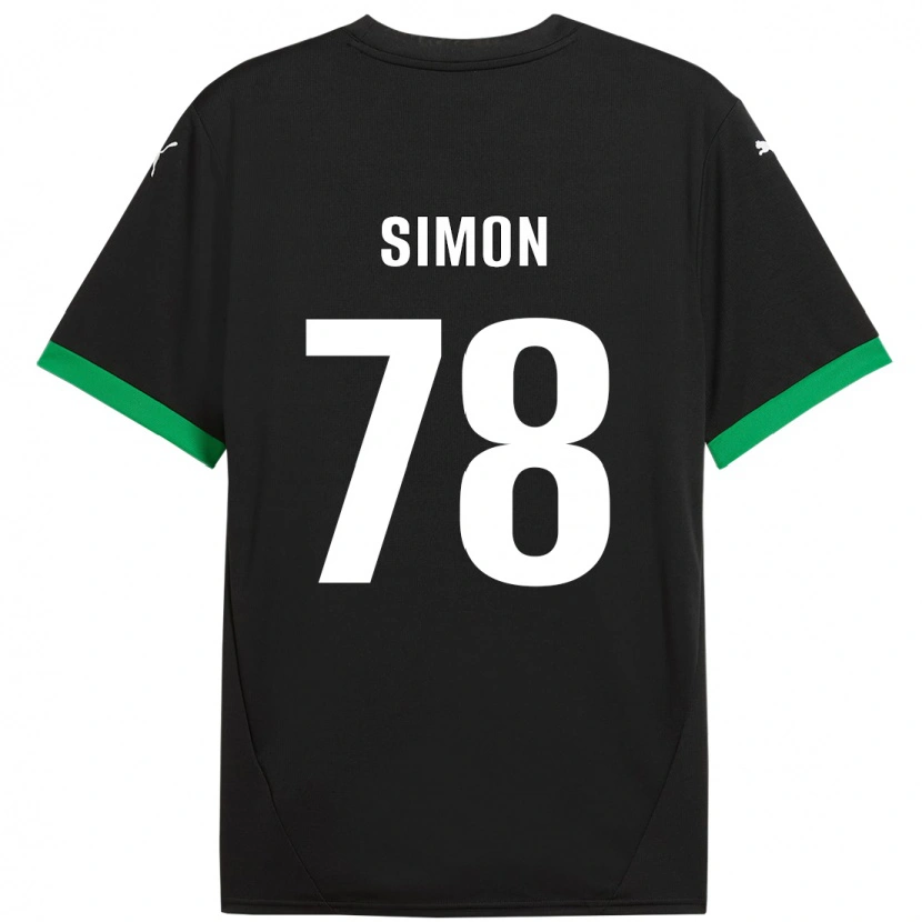 Danxen Kinder Bénédicte Simon #78 Schwarz Dunkelgrün Heimtrikot Trikot 2024/25 T-Shirt Schweiz