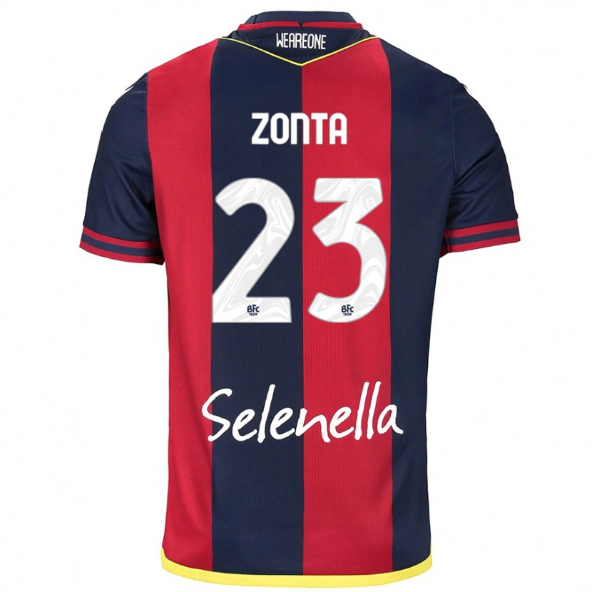 Danxen Kinder Alessandro Zonta #23 Rot Königsblau Heimtrikot Trikot 2024/25 T-Shirt Schweiz