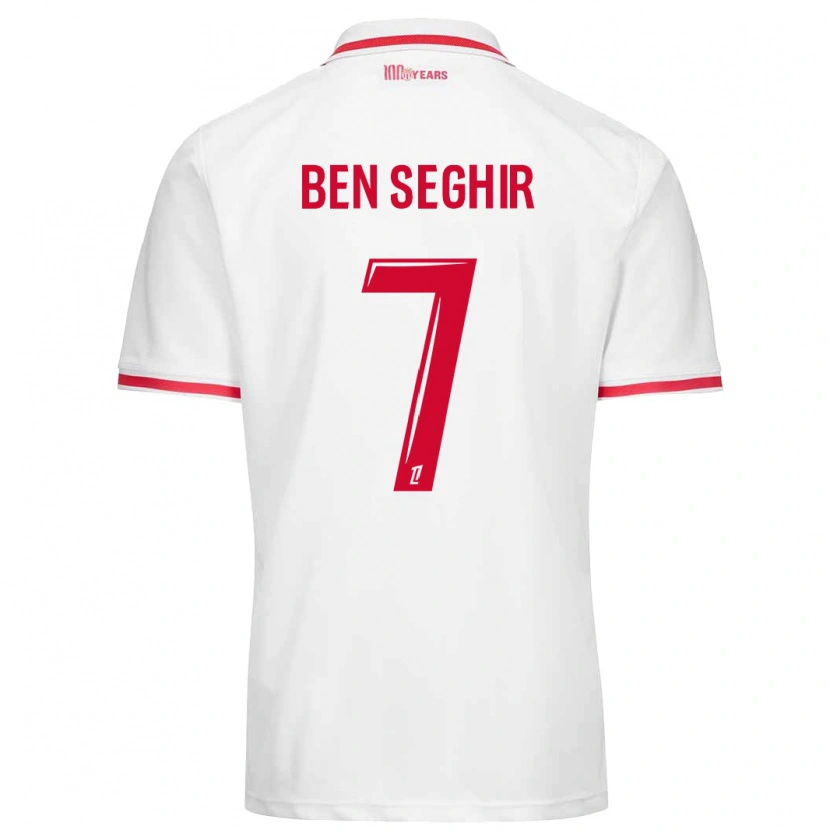 Danxen Kinder Eliesse Ben Seghir #7 Weiß Rot Heimtrikot Trikot 2024/25 T-Shirt Schweiz