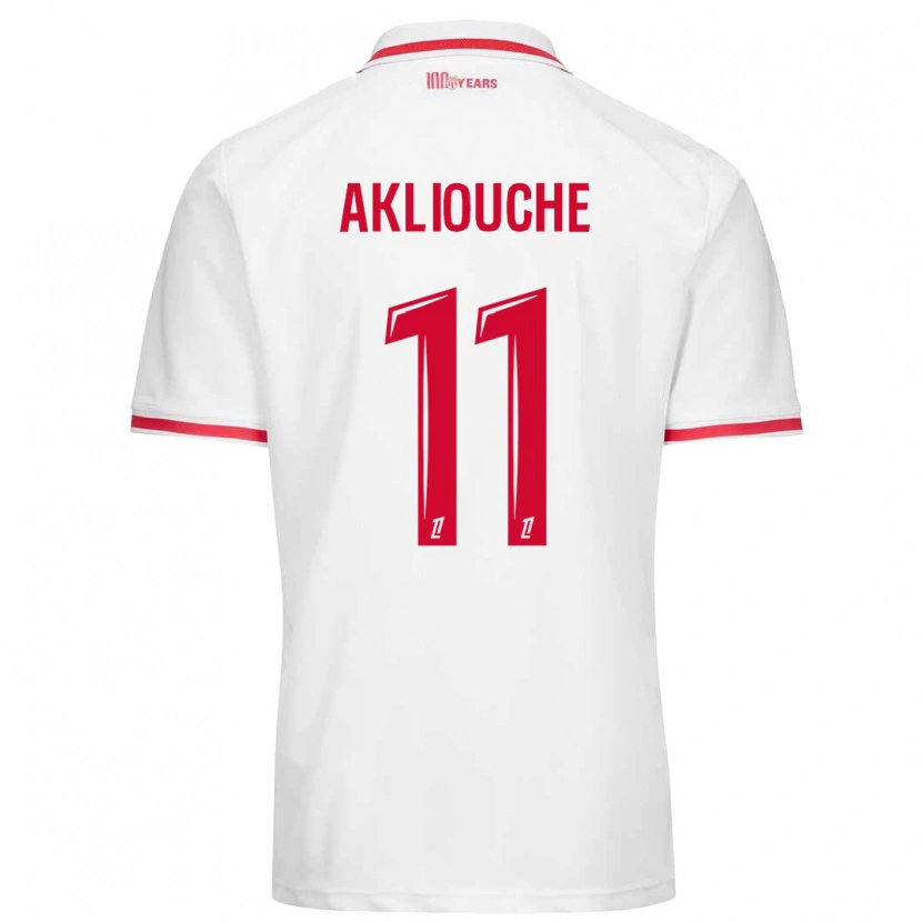 Danxen Kinder Maghnes Akliouche #11 Weiß Rot Heimtrikot Trikot 2024/25 T-Shirt Schweiz