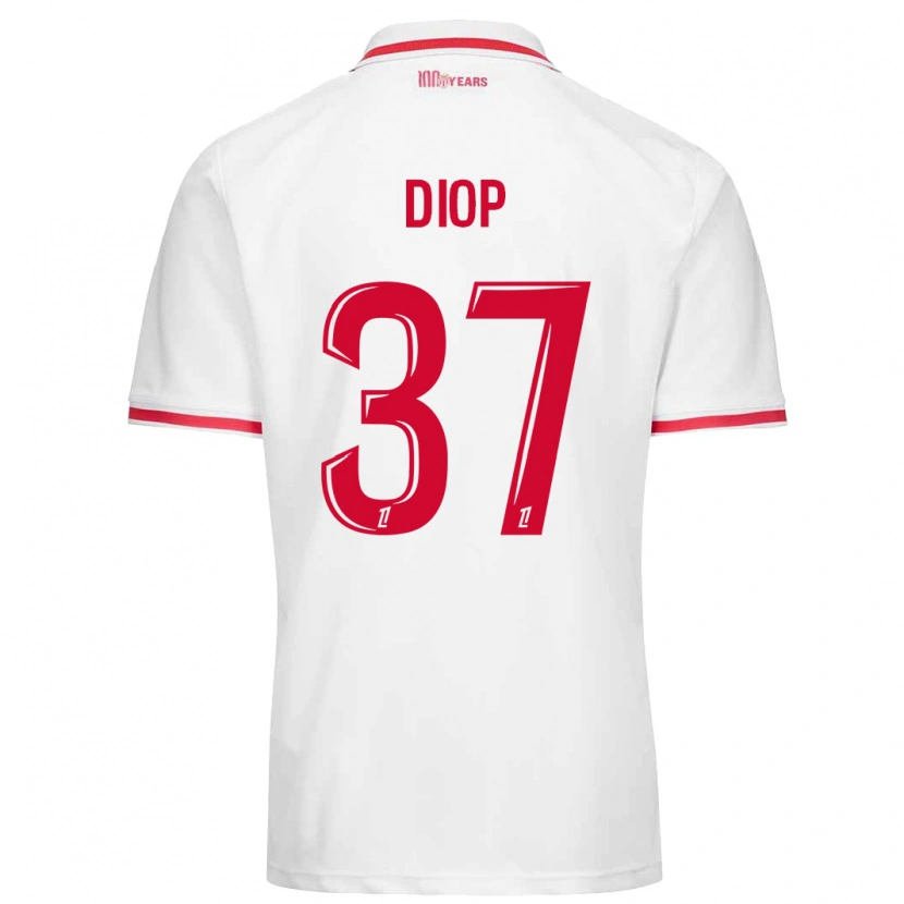 Danxen Kinder Edan Diop #37 Weiß Rot Heimtrikot Trikot 2024/25 T-Shirt Schweiz