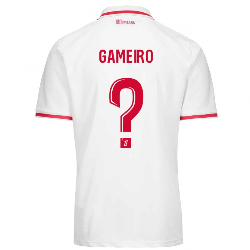 Danxen Kinder Benoît Gameiro #0 Weiß Rot Heimtrikot Trikot 2024/25 T-Shirt Schweiz