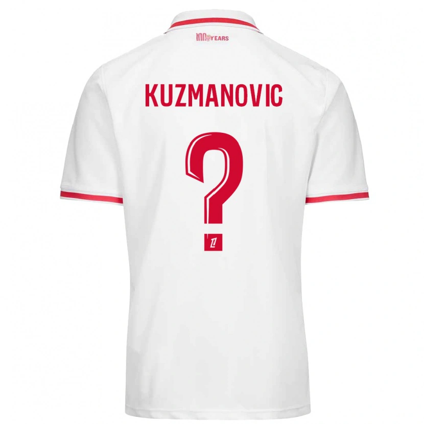 Danxen Kinder Dejan Kuzmanovic #0 Weiß Rot Heimtrikot Trikot 2024/25 T-Shirt Schweiz