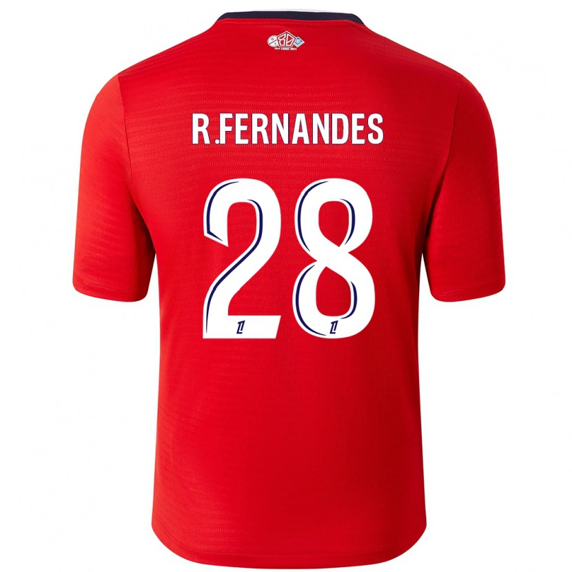 Danxen Kinder Rafael Fernandes #28 Rot Weiß Heimtrikot Trikot 2024/25 T-Shirt Schweiz