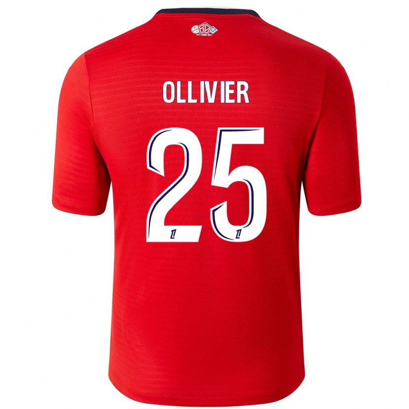 Danxen Kinder Agathe Ollivier #25 Rot Weiß Heimtrikot Trikot 2024/25 T-Shirt Schweiz