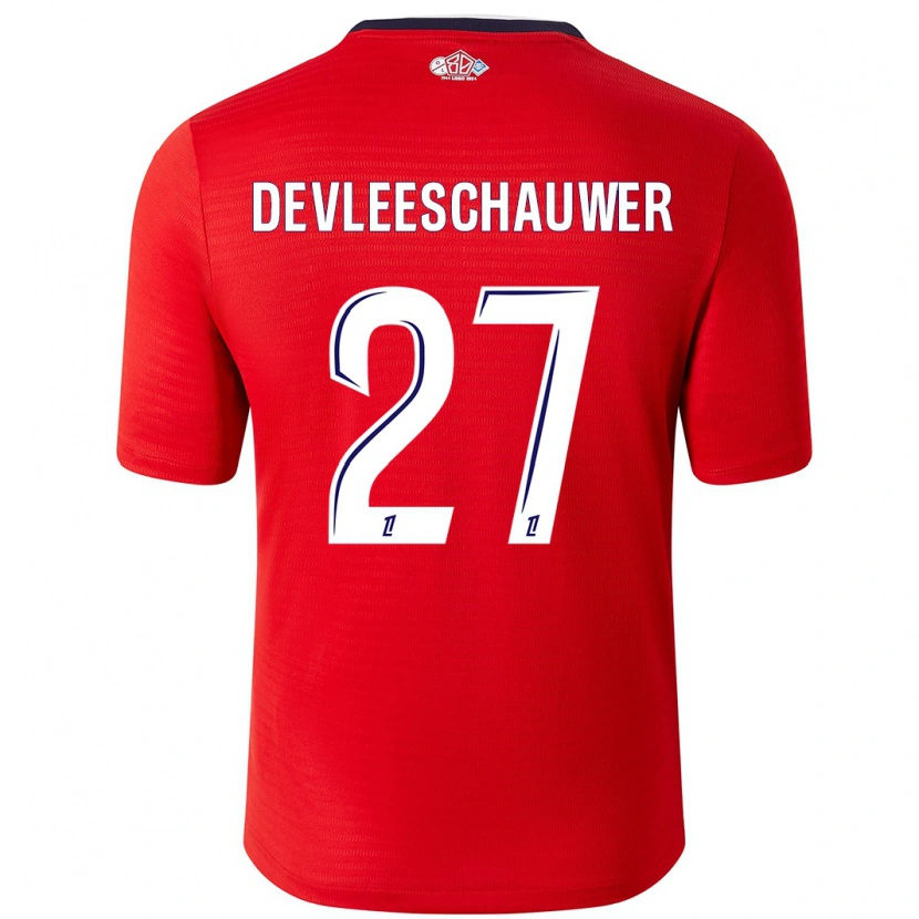 Danxen Kinder Gwenaëlle Devleeschauwer #27 Rot Weiß Heimtrikot Trikot 2024/25 T-Shirt Schweiz