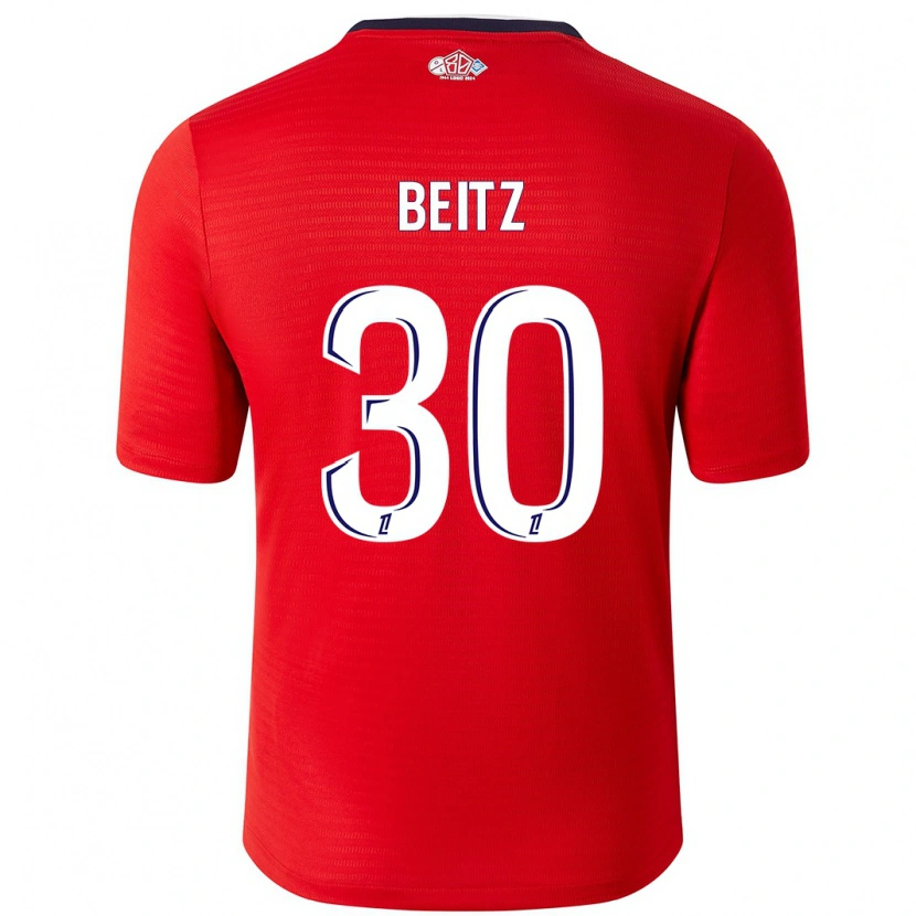 Danxen Kinder Taylor Beitz #30 Rot Weiß Heimtrikot Trikot 2024/25 T-Shirt Schweiz