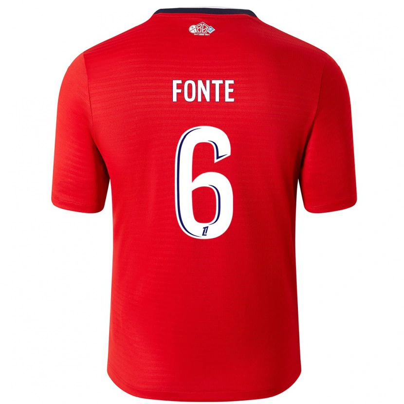 Danxen Kinder Jose Fonte #6 Rot Weiß Heimtrikot Trikot 2024/25 T-Shirt Schweiz