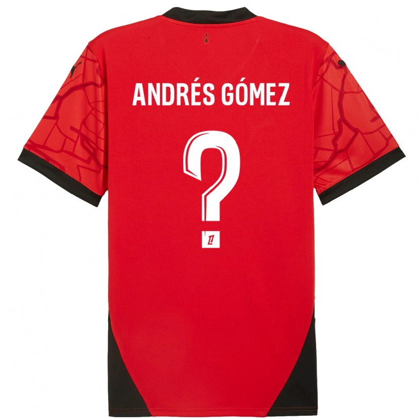 Danxen Kinder Carlos Andrés Gómez #0 Rot Schwarz Heimtrikot Trikot 2024/25 T-Shirt Schweiz