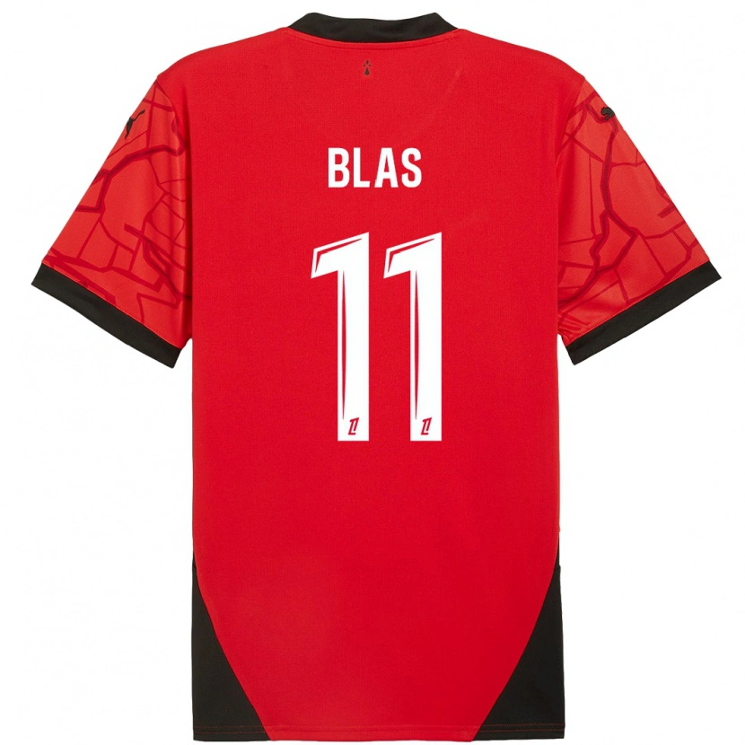 Danxen Kinder Ludovic Blas #11 Rot Schwarz Heimtrikot Trikot 2024/25 T-Shirt Schweiz