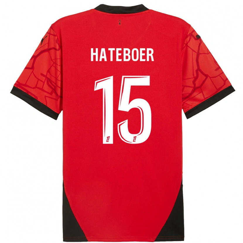 Danxen Kinder Hans Hateboer #15 Rot Schwarz Heimtrikot Trikot 2024/25 T-Shirt Schweiz