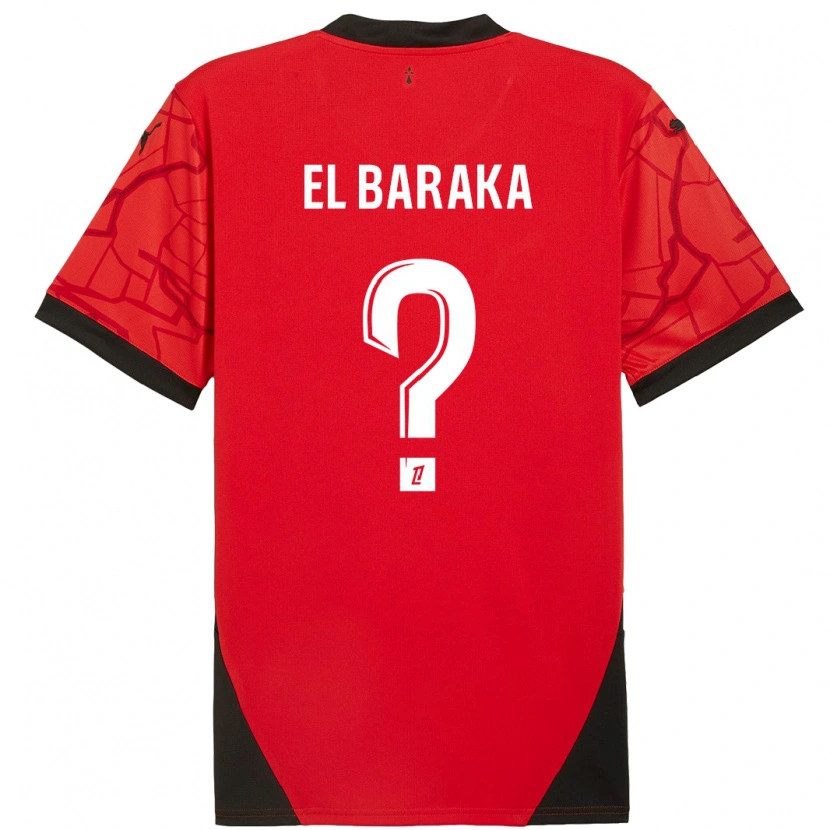 Danxen Kinder Jibril El Baraka #0 Rot Schwarz Heimtrikot Trikot 2024/25 T-Shirt Schweiz