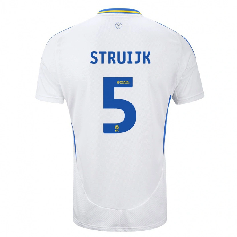 Danxen Kinder Pascal Struijk #5 Weiß Blau Heimtrikot Trikot 2024/25 T-Shirt Schweiz