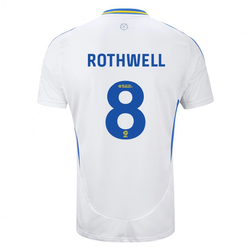 Danxen Kinder Joe Rothwell #8 Weiß Blau Heimtrikot Trikot 2024/25 T-Shirt Schweiz