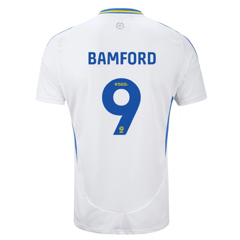 Danxen Kinder Patrick Bamford #9 Weiß Blau Heimtrikot Trikot 2024/25 T-Shirt Schweiz