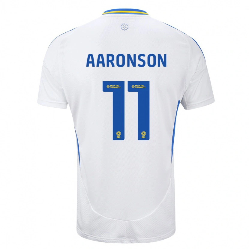 Danxen Kinder Brenden Aaronson #11 Weiß Blau Heimtrikot Trikot 2024/25 T-Shirt Schweiz