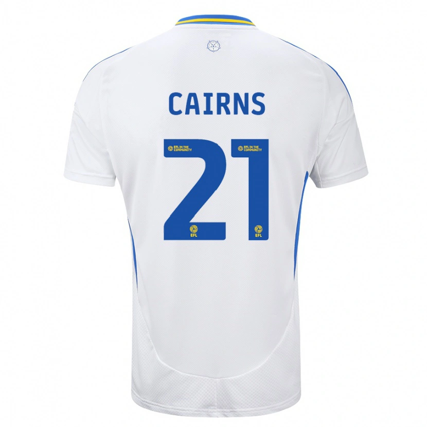 Danxen Kinder Alex Cairns #21 Weiß Blau Heimtrikot Trikot 2024/25 T-Shirt Schweiz