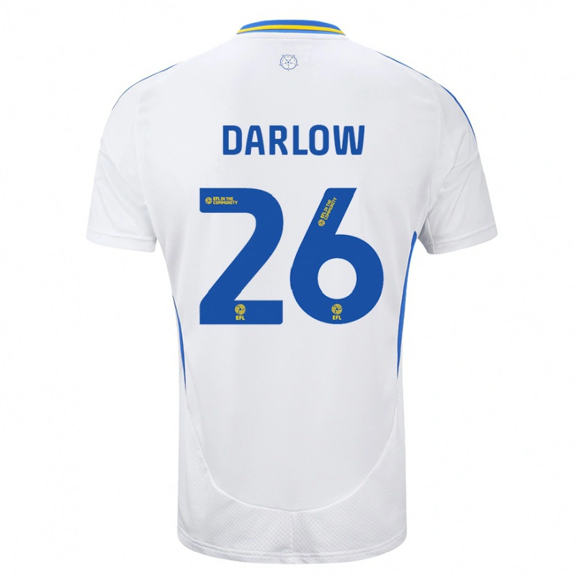 Danxen Kinder Karl Darlow #26 Weiß Blau Heimtrikot Trikot 2024/25 T-Shirt Schweiz