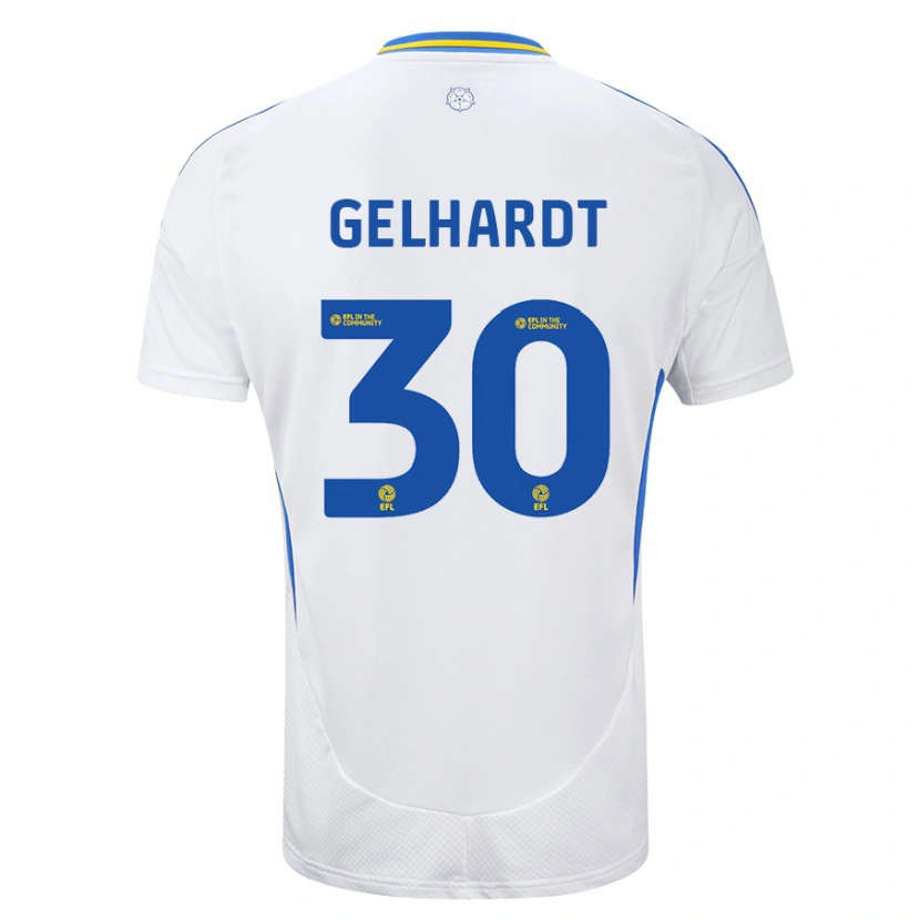 Danxen Kinder Joe Gelhardt #30 Weiß Blau Heimtrikot Trikot 2024/25 T-Shirt Schweiz