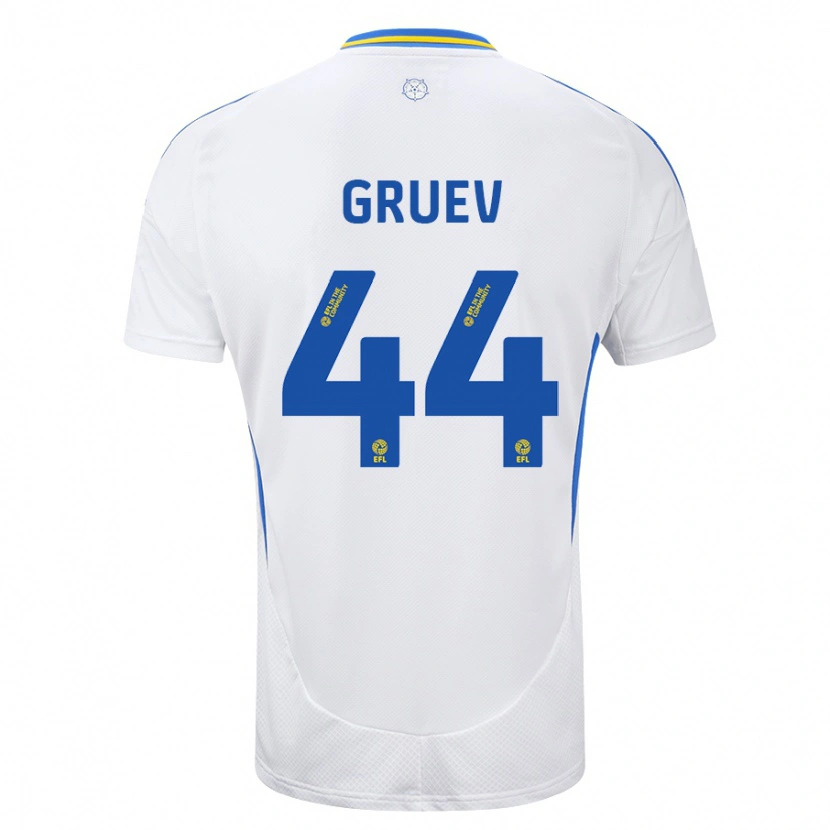 Danxen Kinder Ilia Gruev #44 Weiß Blau Heimtrikot Trikot 2024/25 T-Shirt Schweiz