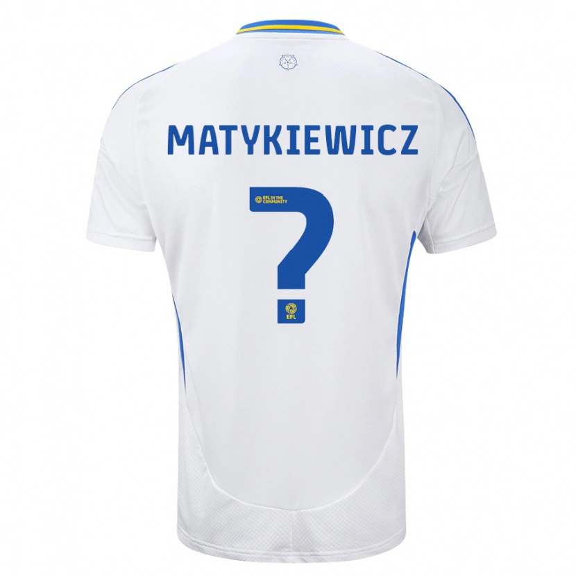 Danxen Kinder Luke Matykiewicz #0 Weiß Blau Heimtrikot Trikot 2024/25 T-Shirt Schweiz