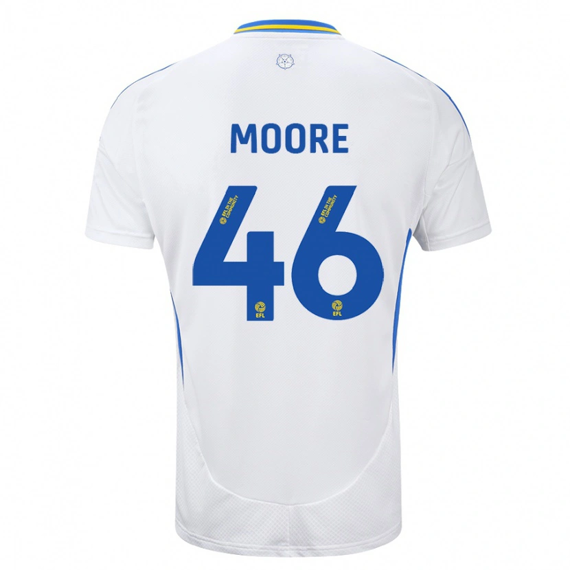 Danxen Kinder Kris Moore #46 Weiß Blau Heimtrikot Trikot 2024/25 T-Shirt Schweiz