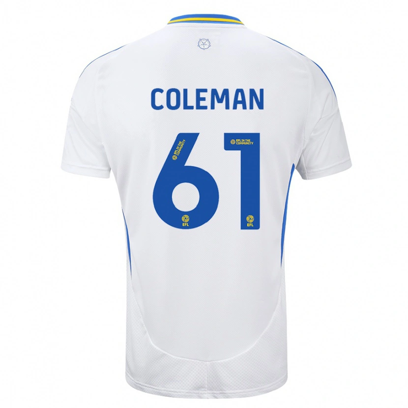 Danxen Kinder Cian Coleman #61 Weiß Blau Heimtrikot Trikot 2024/25 T-Shirt Schweiz