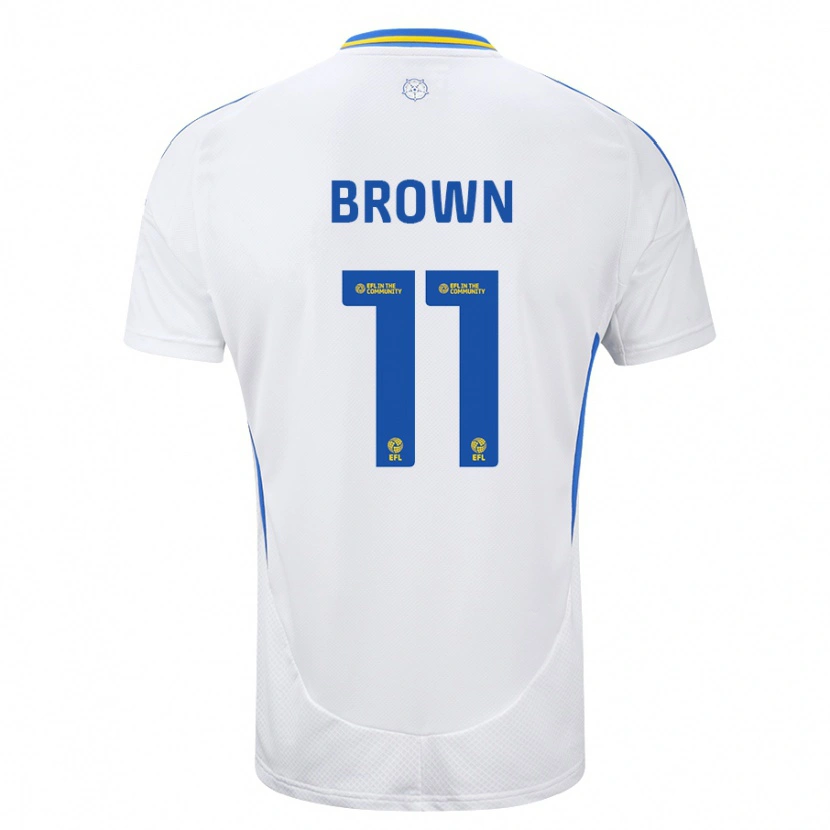 Danxen Kinder Abbie Brown #11 Weiß Blau Heimtrikot Trikot 2024/25 T-Shirt Schweiz