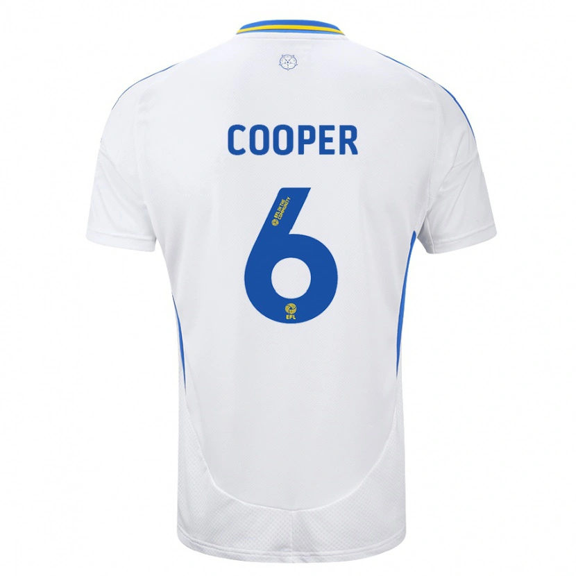 Danxen Kinder Liam Cooper #6 Weiß Blau Heimtrikot Trikot 2024/25 T-Shirt Schweiz