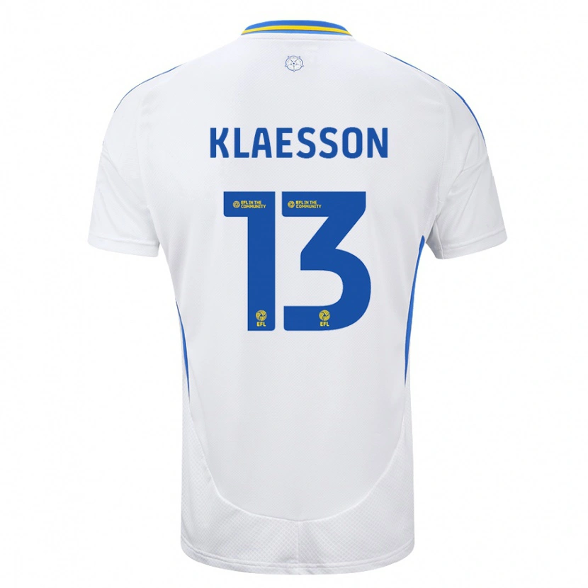 Danxen Kinder Kristoffer Klaesson #13 Weiß Blau Heimtrikot Trikot 2024/25 T-Shirt Schweiz