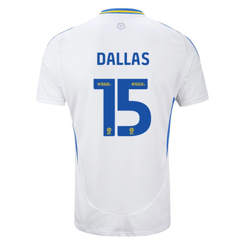 Danxen Kinder Stuart Dallas #15 Weiß Blau Heimtrikot Trikot 2024/25 T-Shirt Schweiz