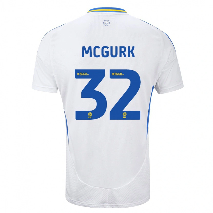 Danxen Kinder Sean Mcgurk #32 Weiß Blau Heimtrikot Trikot 2024/25 T-Shirt Schweiz