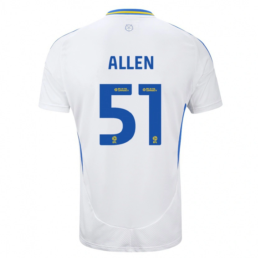 Danxen Kinder Charlie Allen #51 Weiß Blau Heimtrikot Trikot 2024/25 T-Shirt Schweiz